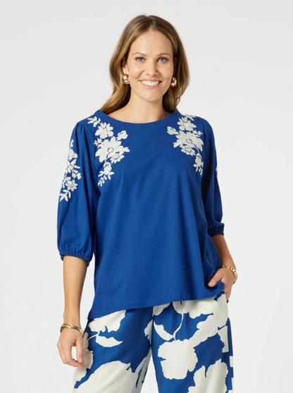 Jill Embroidered Tee