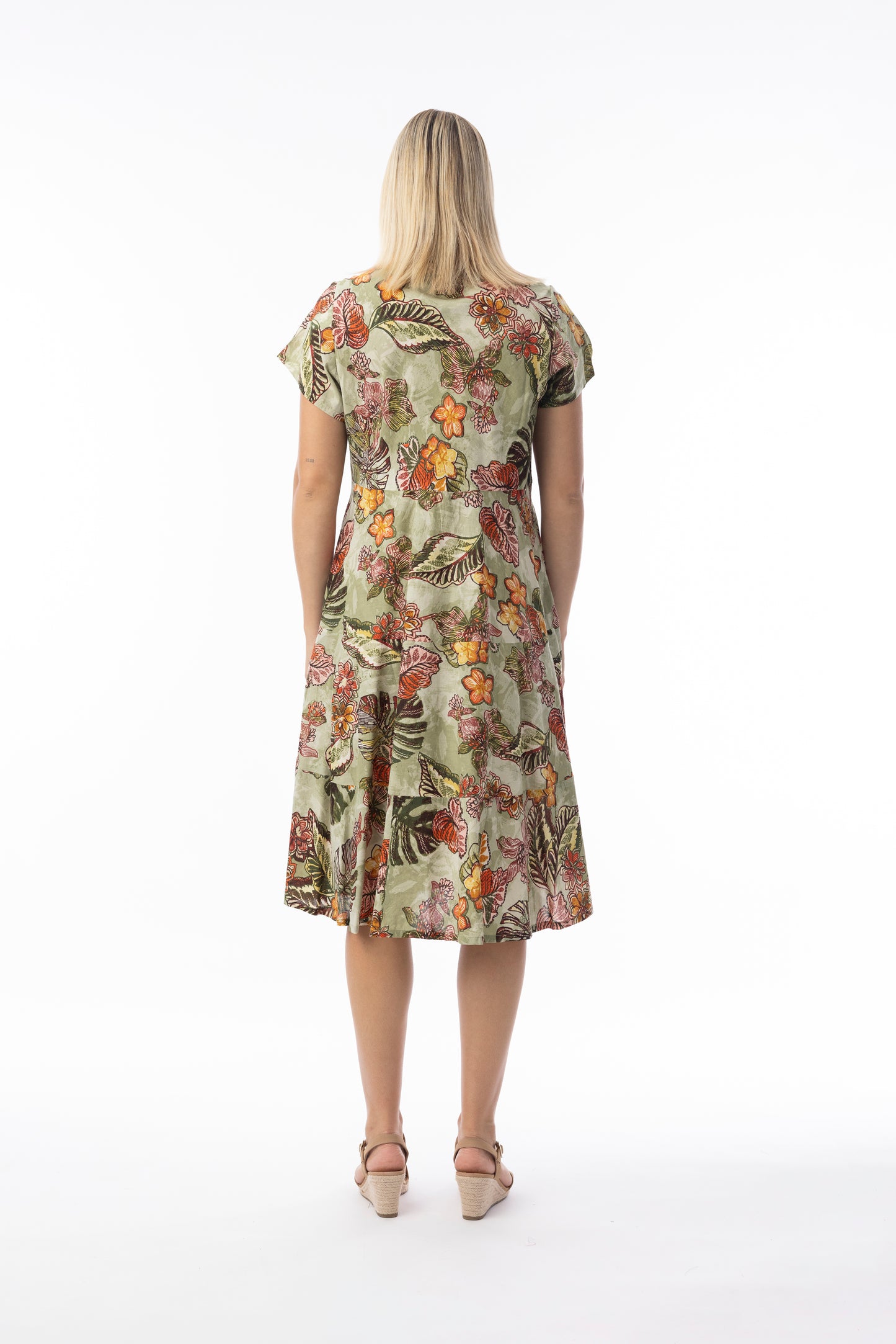 Lima Olive Layered Sleeveless Dress