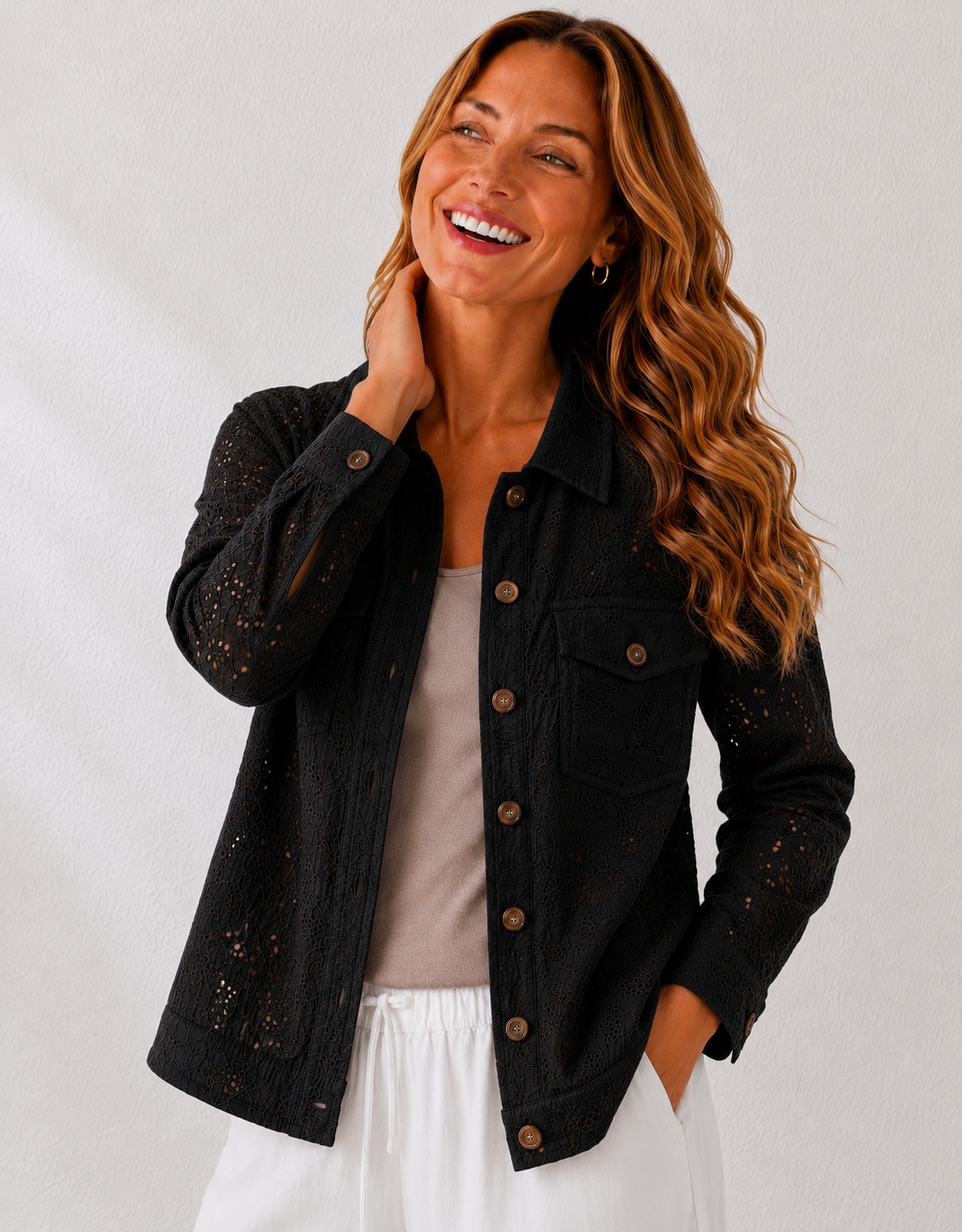 Cotton Detailed Jacket