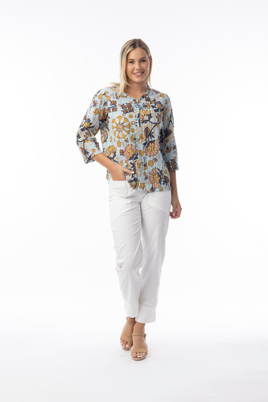 Macieo Frill Neckline Top