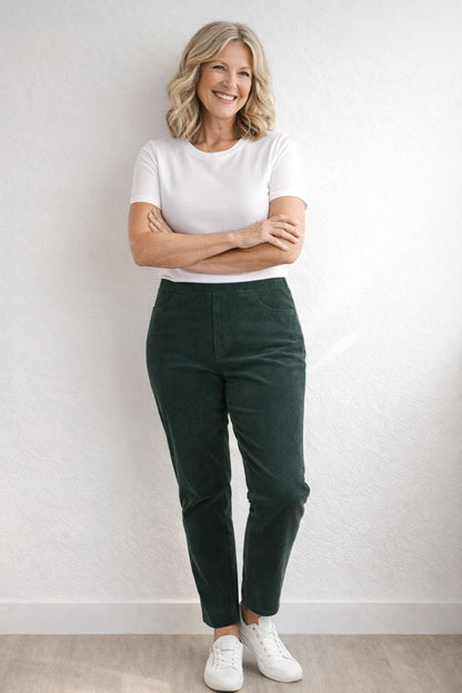 Vail Cord Pull on Pant Short Leg