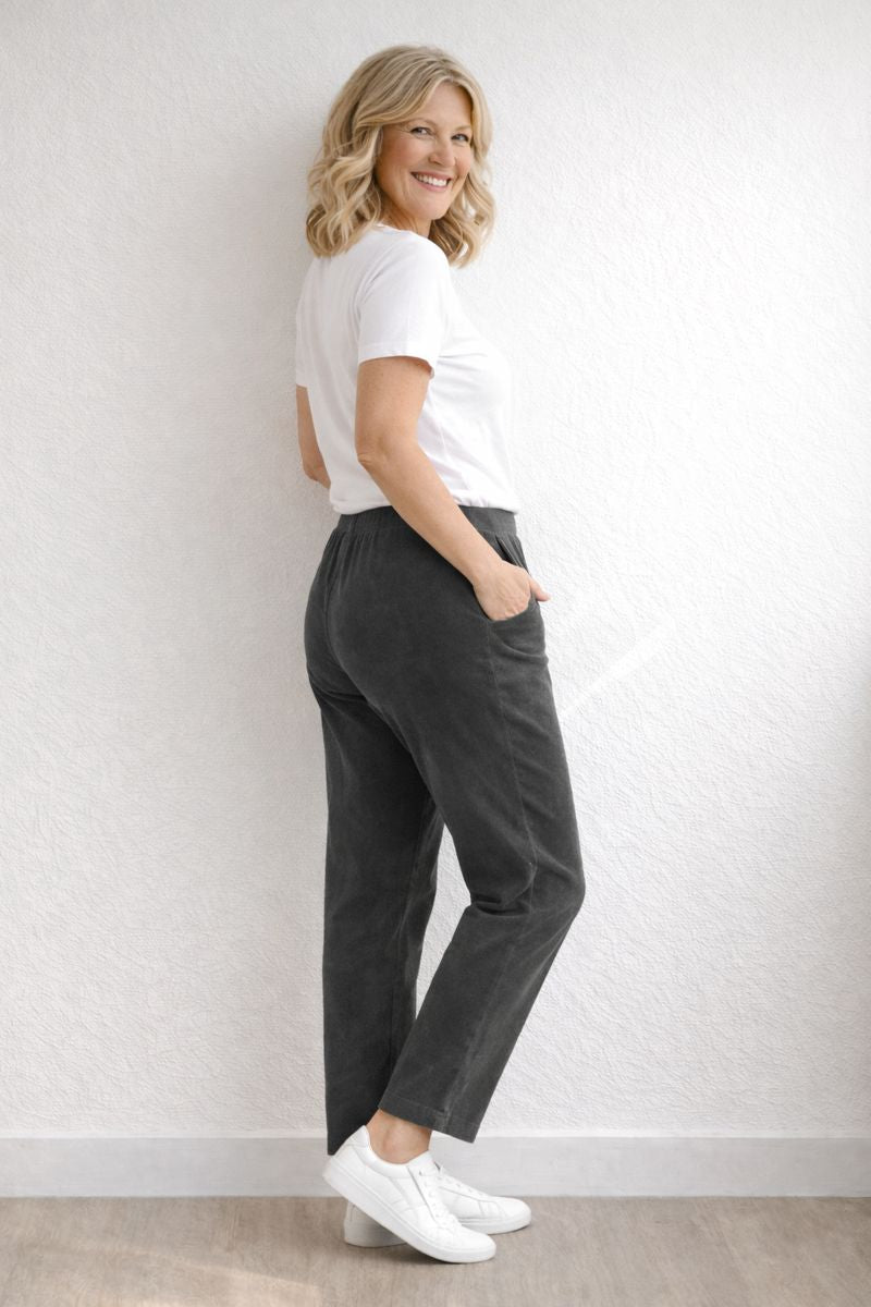 Vail Cord Pull on Pant Short Leg