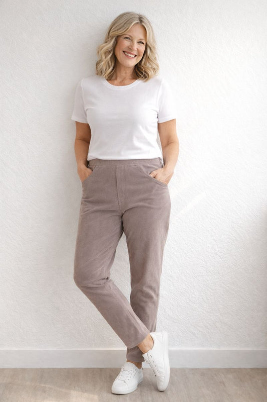 Vail Cord Pull on Pant Short Leg