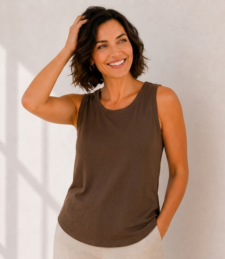 Gabriella Linen Singlet Top