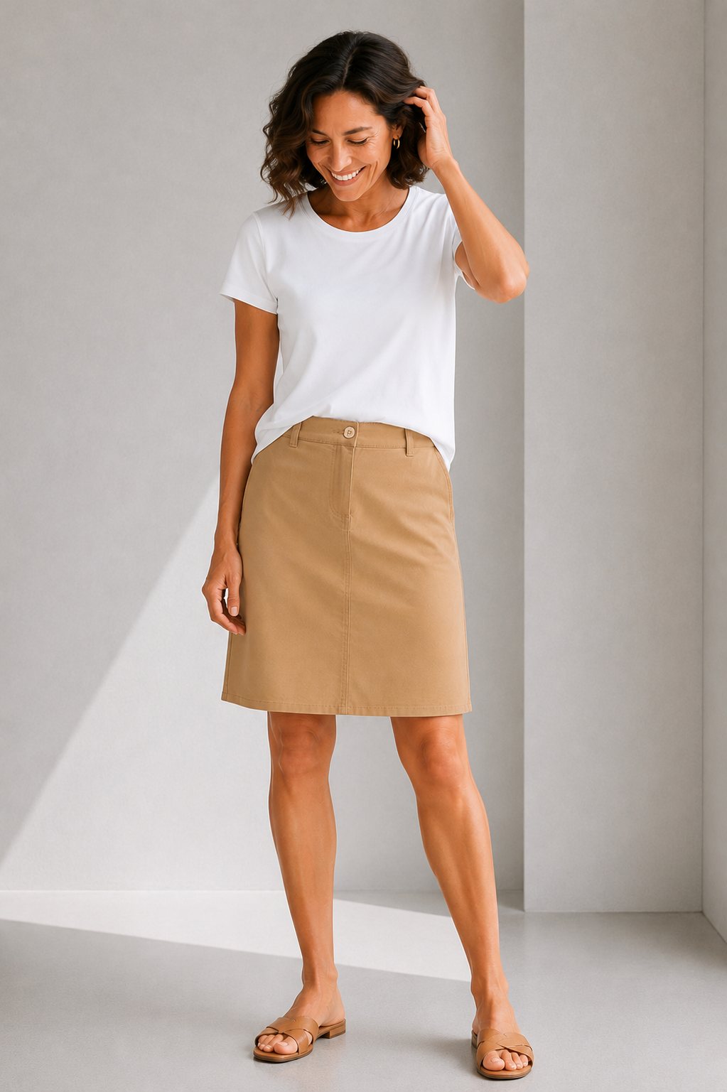 Chino A--Line Skirt Pilbara