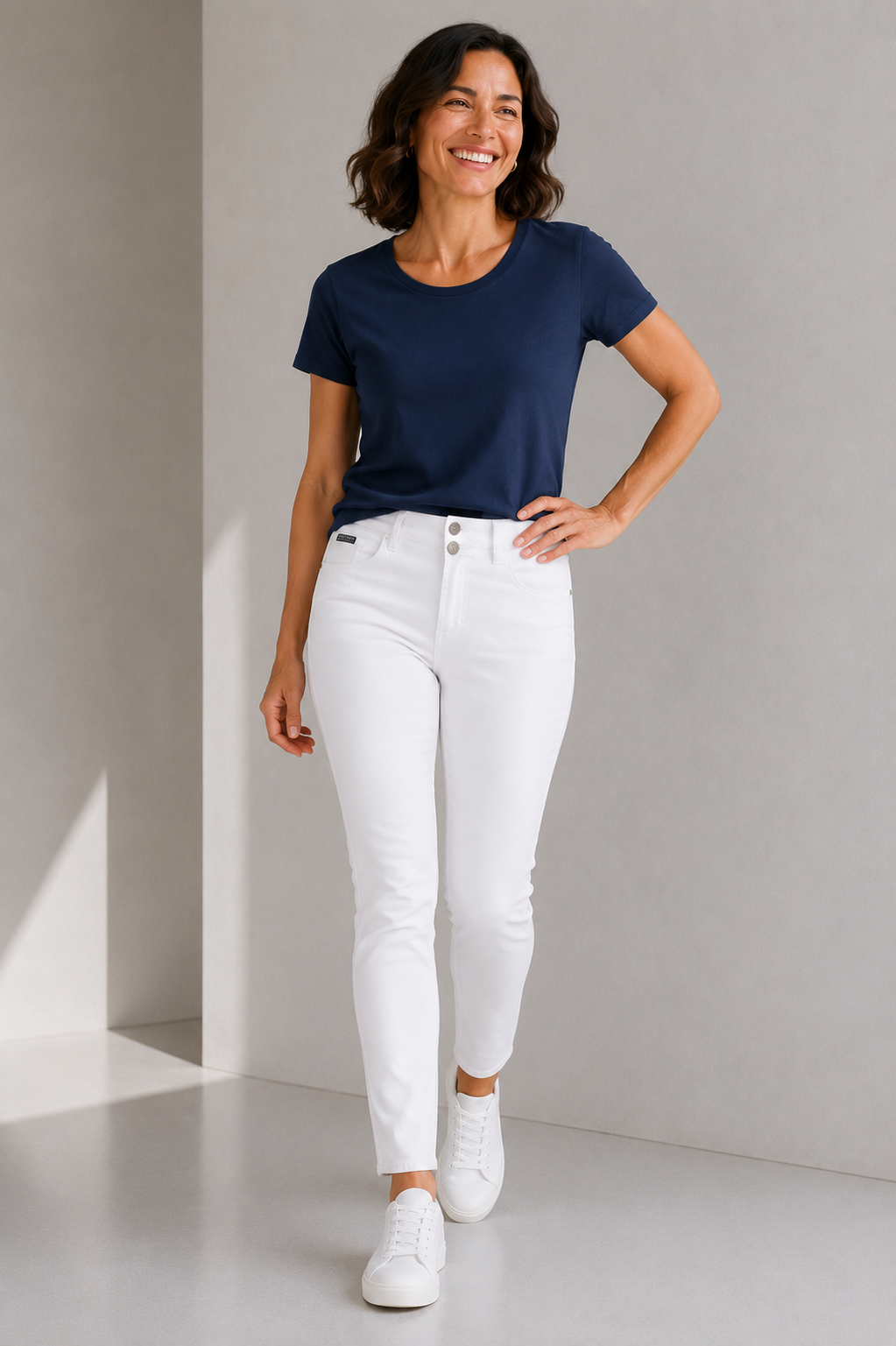 Bella Cotton Stretch Capri Jeans Pilbara
