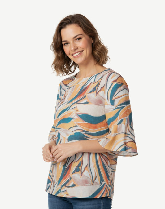 Tara Soft Print Top