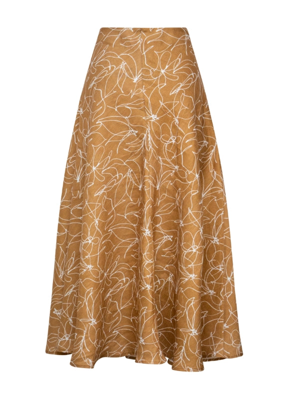 Linen Printed Skirt