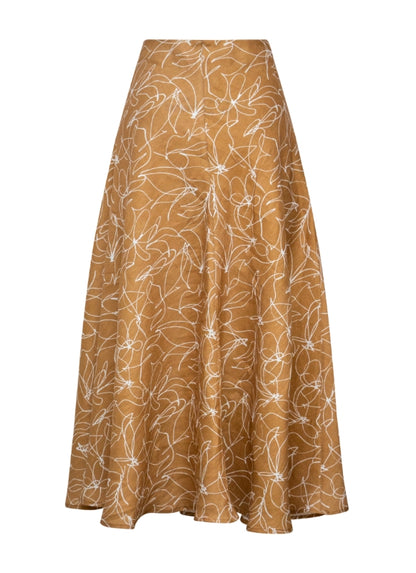 Linen Printed Skirt