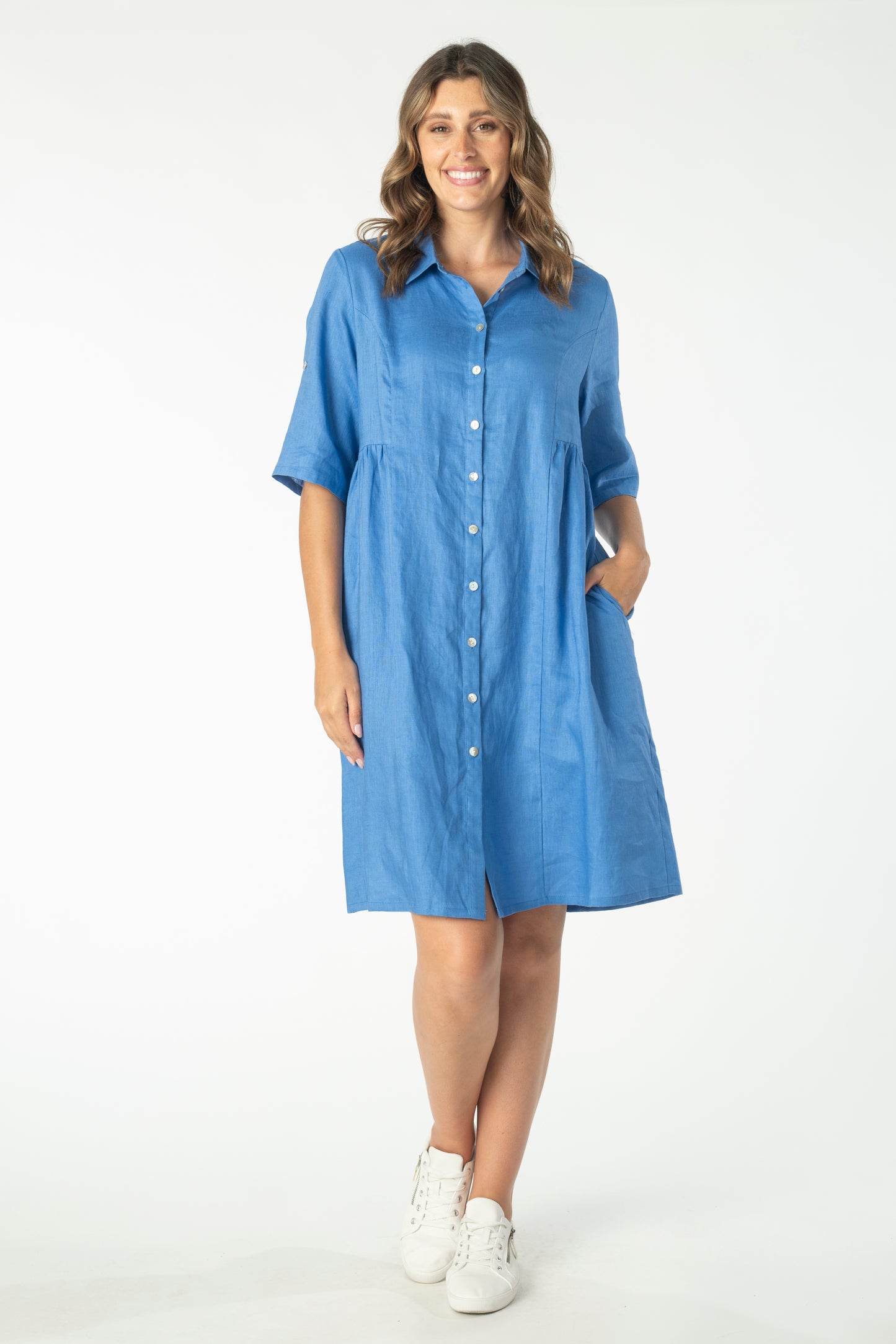 Button Up Linen Dress