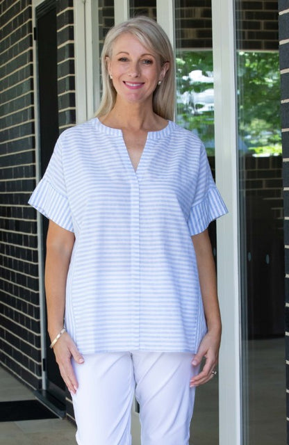 Short Sleeve Contrast Top