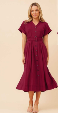 Short Sleeve Midi Dress