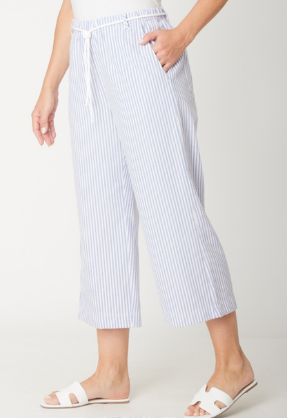 Stripe Wide Leg 7/8 Pant