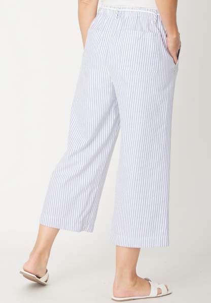 Stripe Wide Leg 7/8 Pant