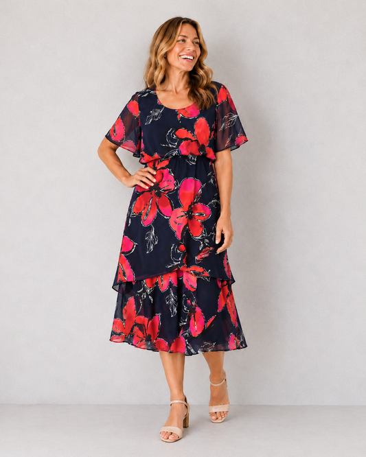 Bright Ruffle Dress