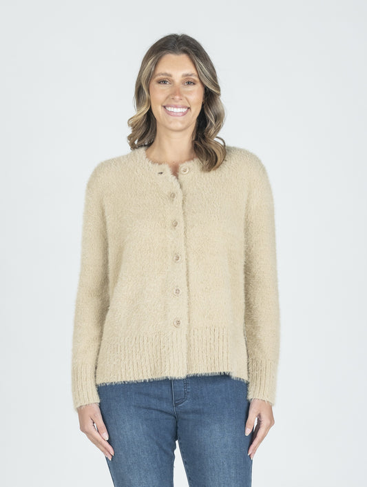 Buttoned Fluffy Cardi