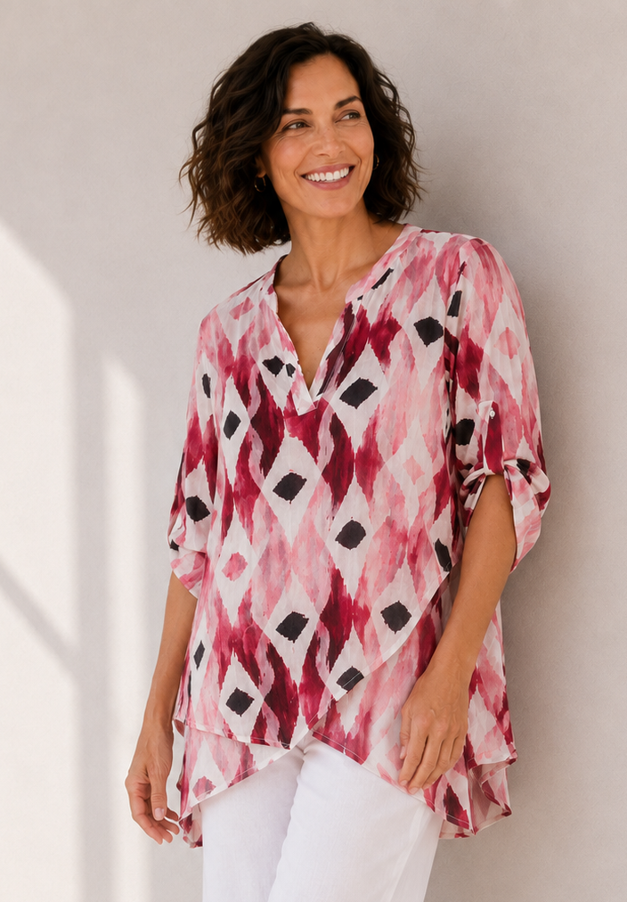 Summer Tunic Print Shirt