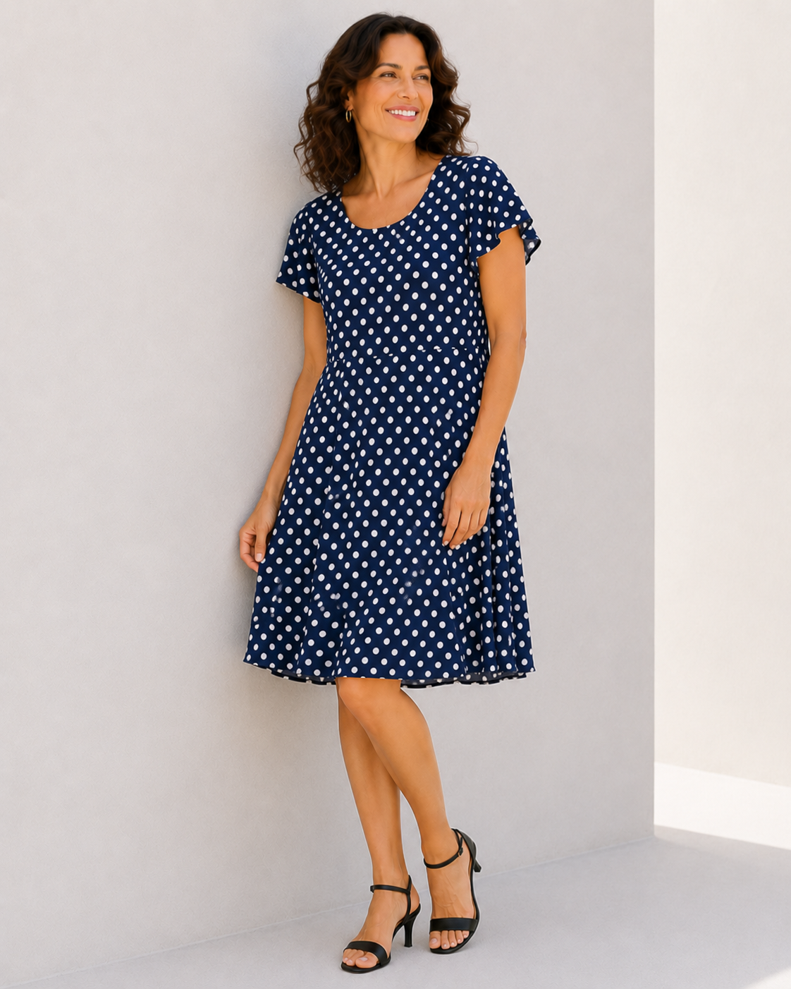 Flutter Sleeve Swing Dress