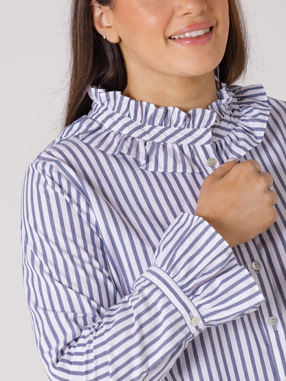 Frilled Stripe Shirt