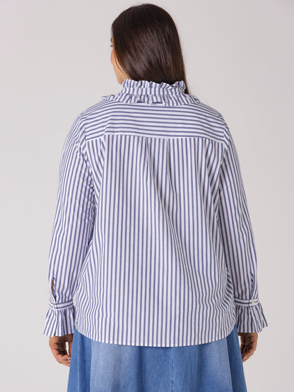 Frilled Stripe Shirt