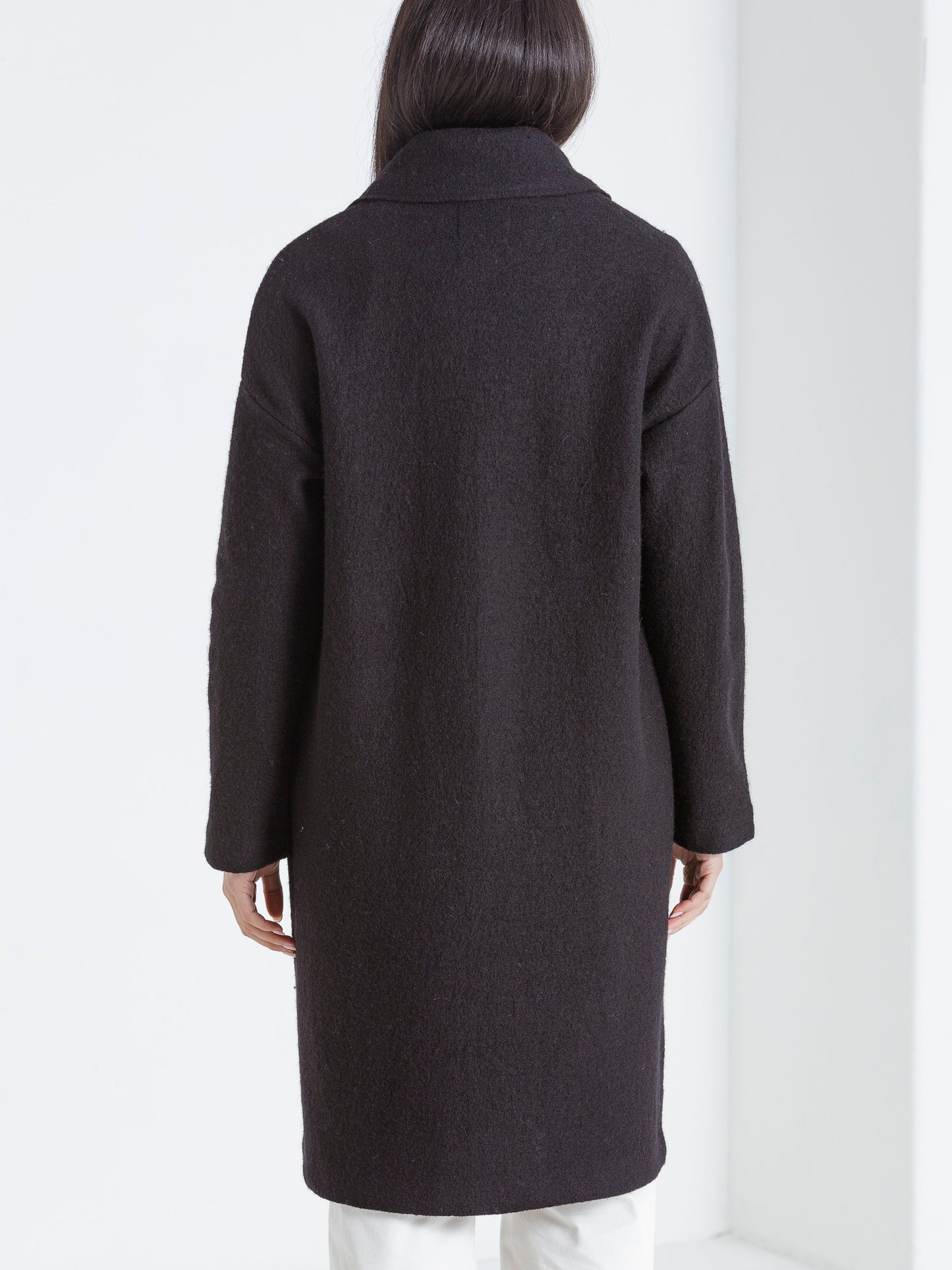 L/S Boiled Wool Coat