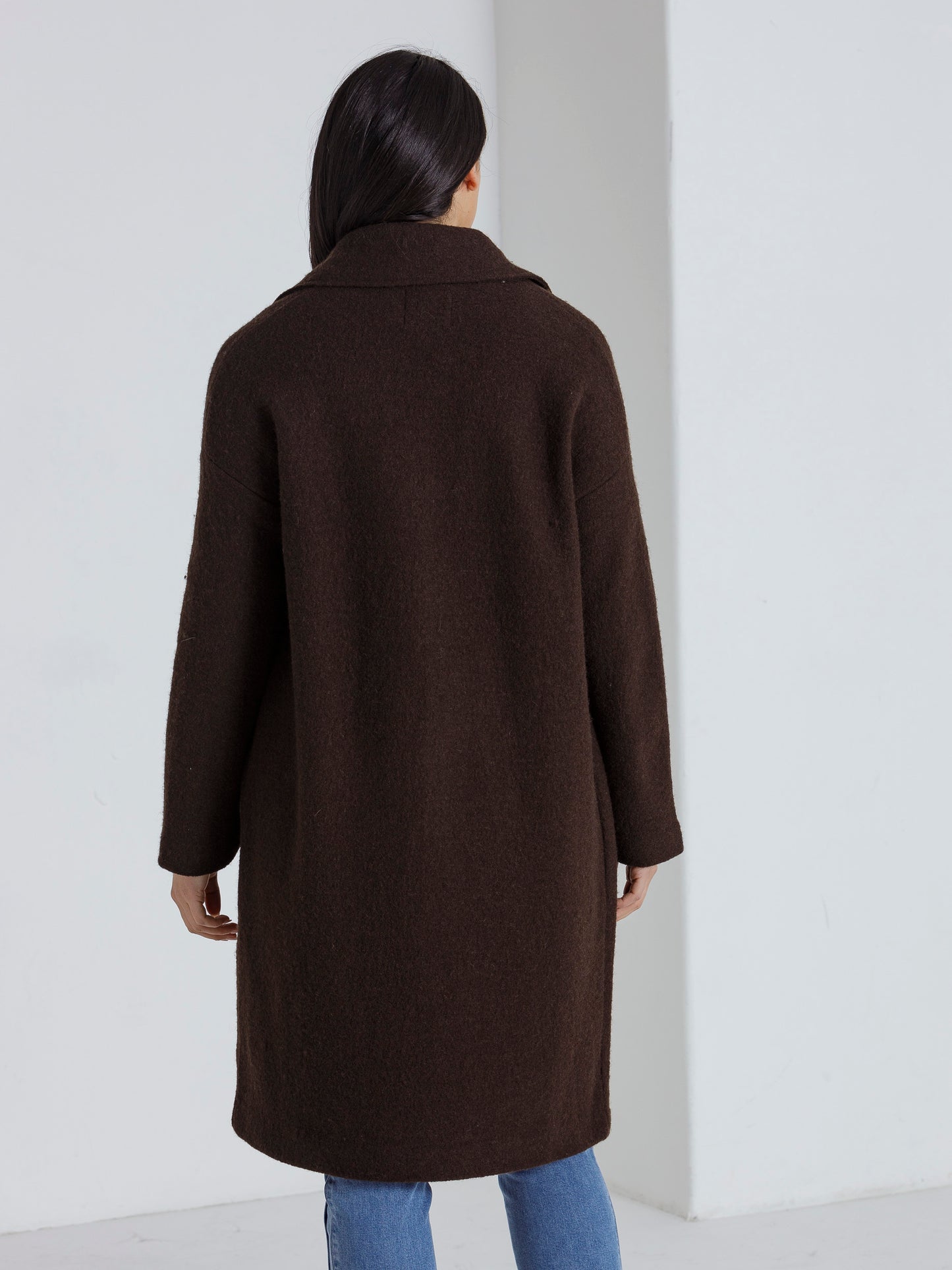 L/S Boiled Wool Coat