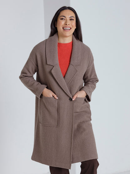 L/S Boiled Wool Coat