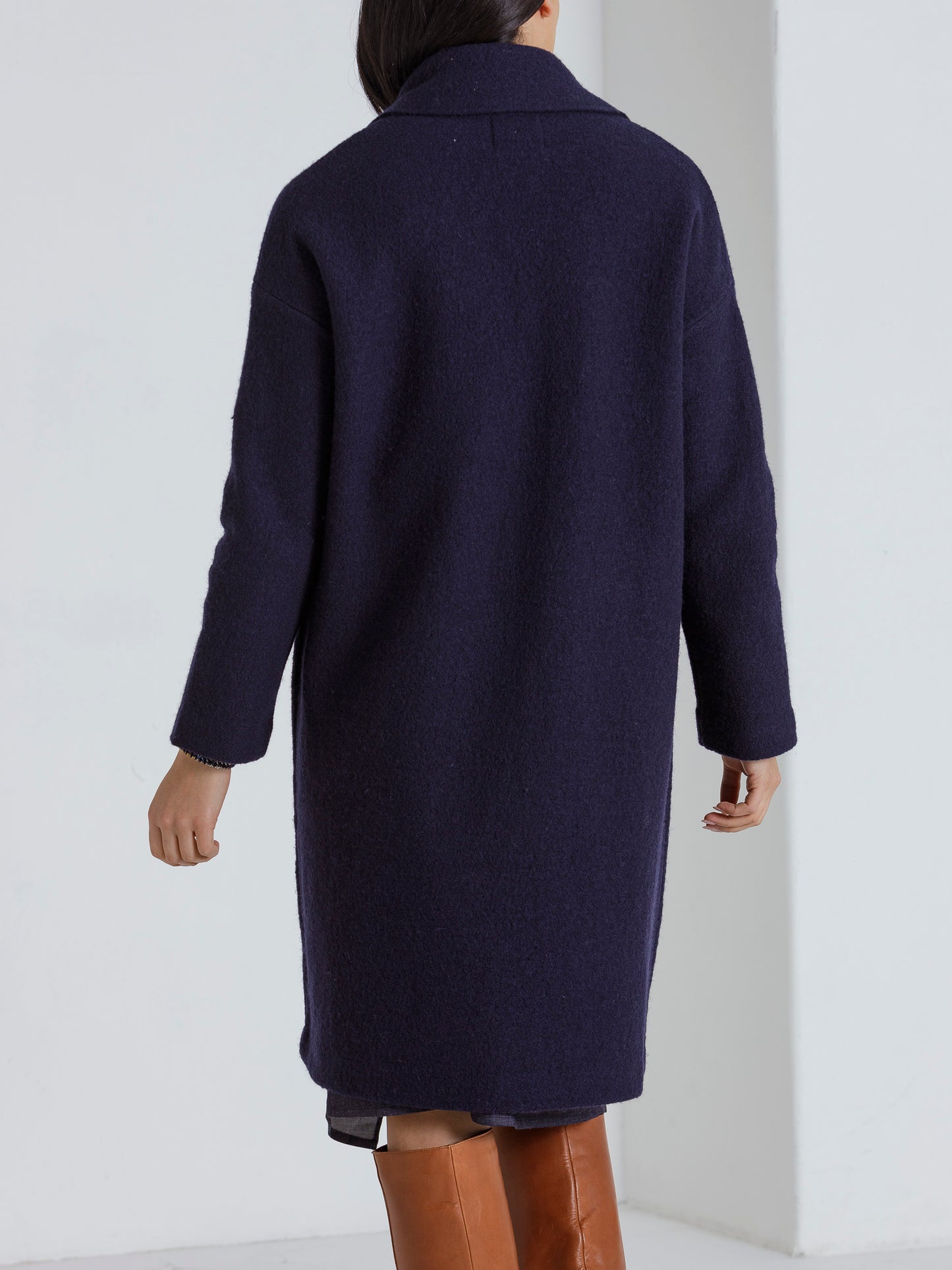 L/S Boiled Wool Coat