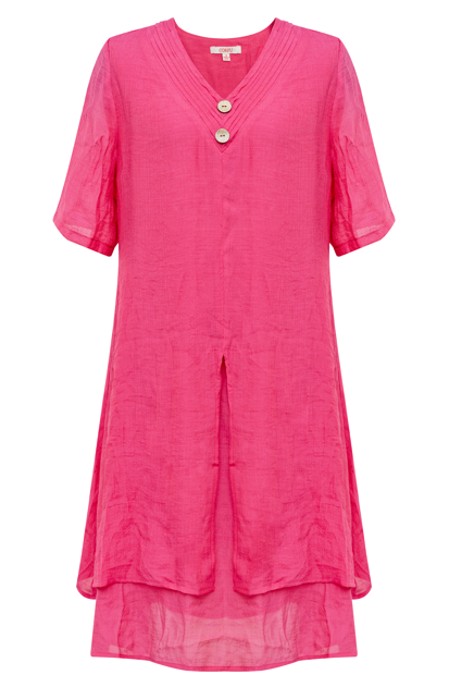 Fuschine Crepe Dress