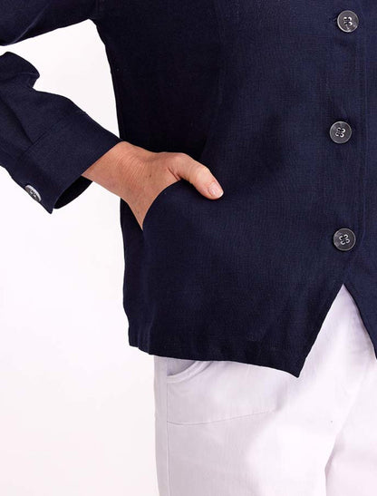 Panelled Linen Jacket