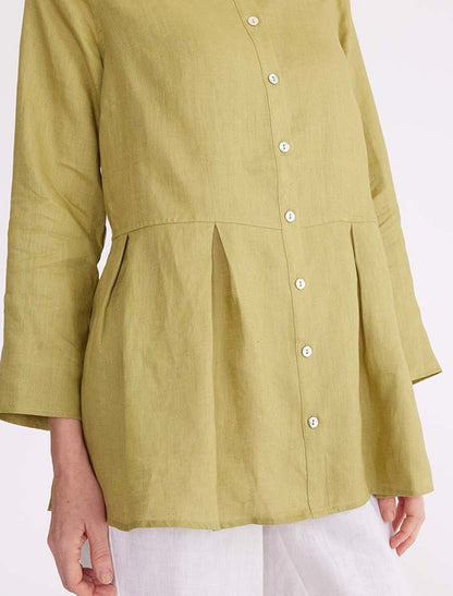 Pleated A-line Shirt