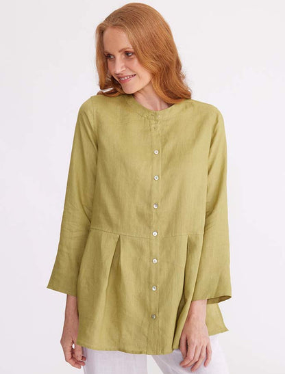 Pleated A-line Shirt