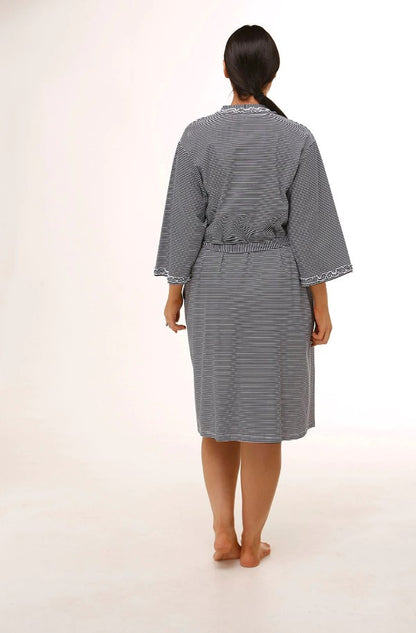 Stripe Wrap Robe