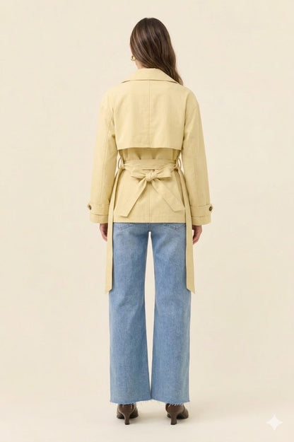 Farida Cropped Trench