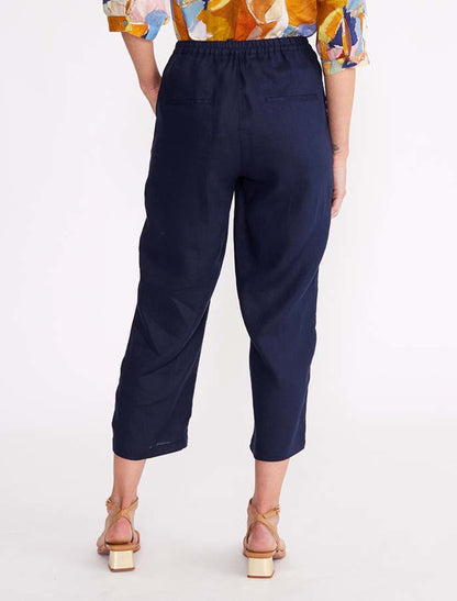 Washer Linen Cropped Pant