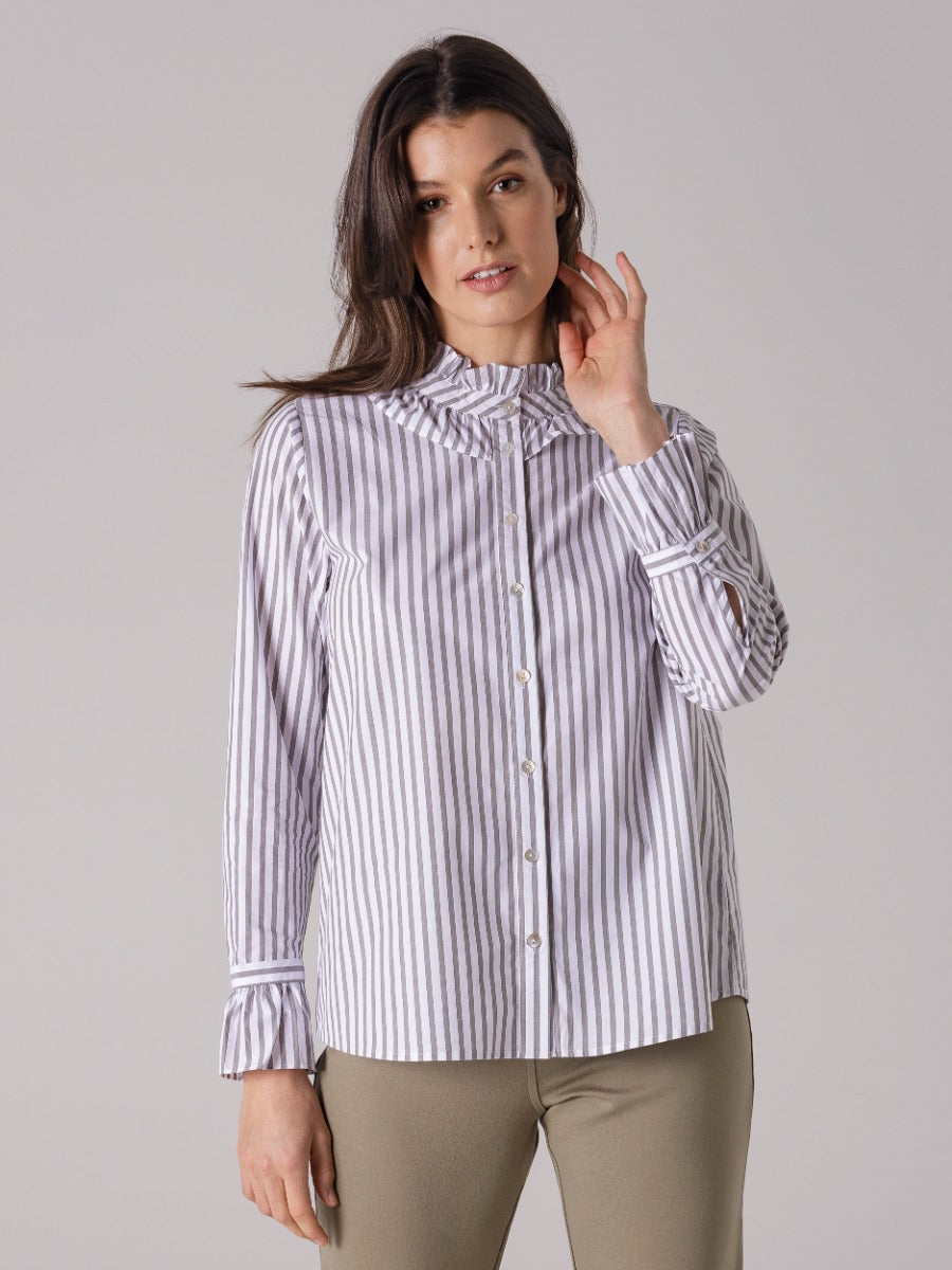 Frilled Stripe Shirt – Country Life Fashions & Footwear