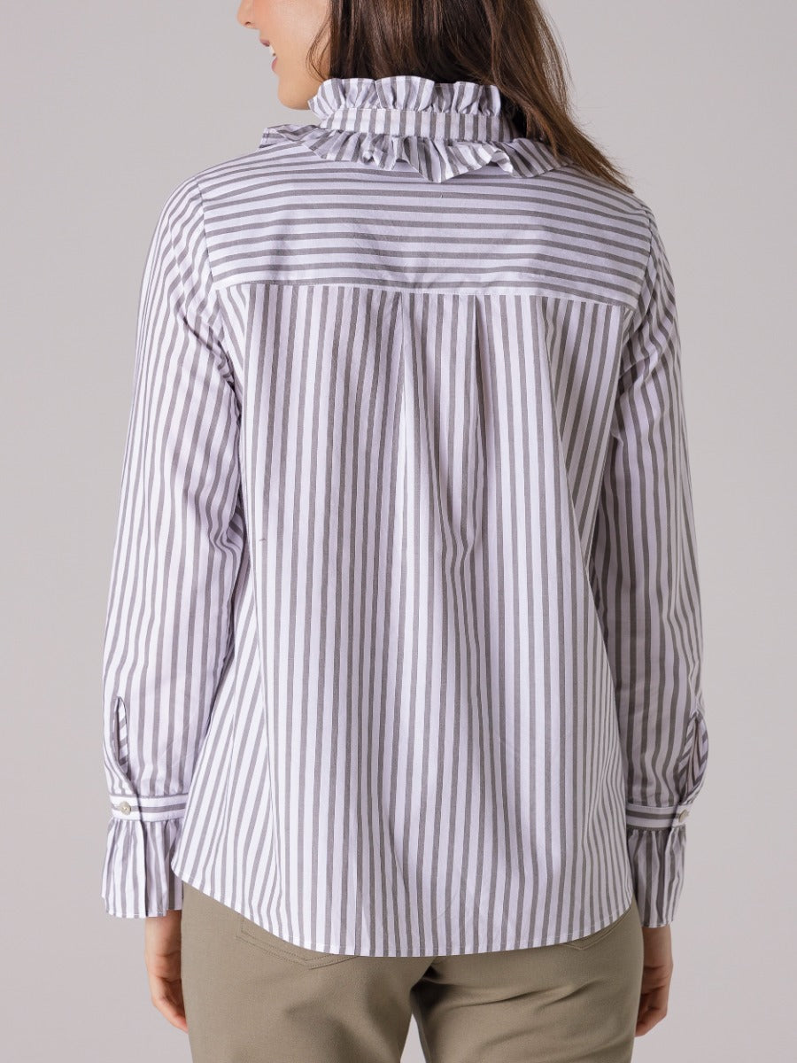 Frilled Stripe Shirt